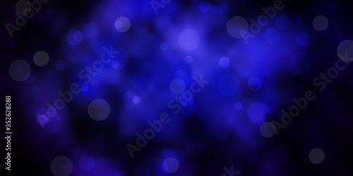Dark Pink, Blue vector background with circles. Glitter abstract illustration with colorful drops. Pattern for websites, landing pages.