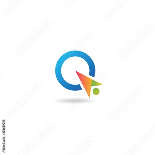 Free Download initial q with click logo design vector template - GFXLoad