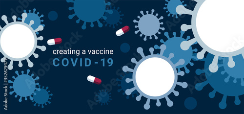 Covid-19 background for presentation, catalog, web banner, end of the pandemic, reaching the plateau