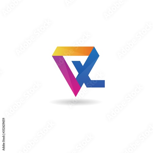 initial q with diamond logo design vector template