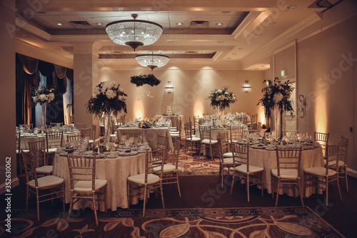Decoration of wedding tables.
