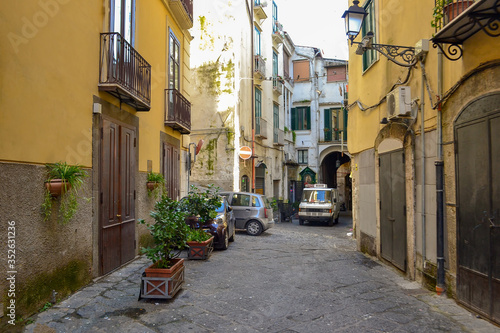 Fototapeta Naklejka Na Ścianę i Meble -  Cozy street in Trastevere, Rome, Europe. Trastevere is a romantic district of Rome
