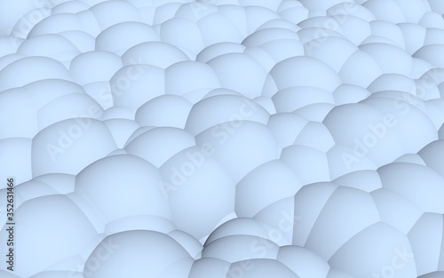 3d rendering picture of blue balls. Abstract wallpaper and background. 3D illustration