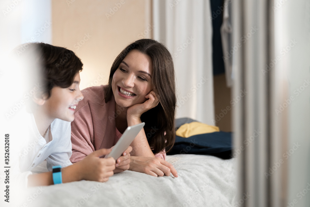 Happy lovely mother looking at her child Happy lovely mother looking at her child