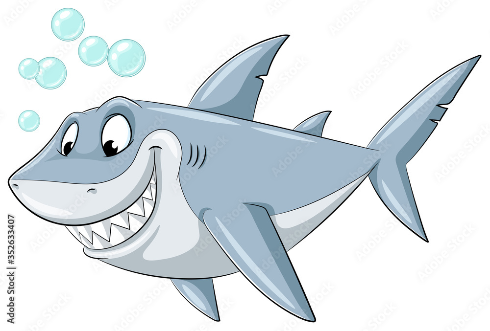 Lachender Hai - Vektor-Illustration Stock Vector | Adobe Stock Lachender Hai - Vektor-Illustration Stock Vector | Adobe Stock