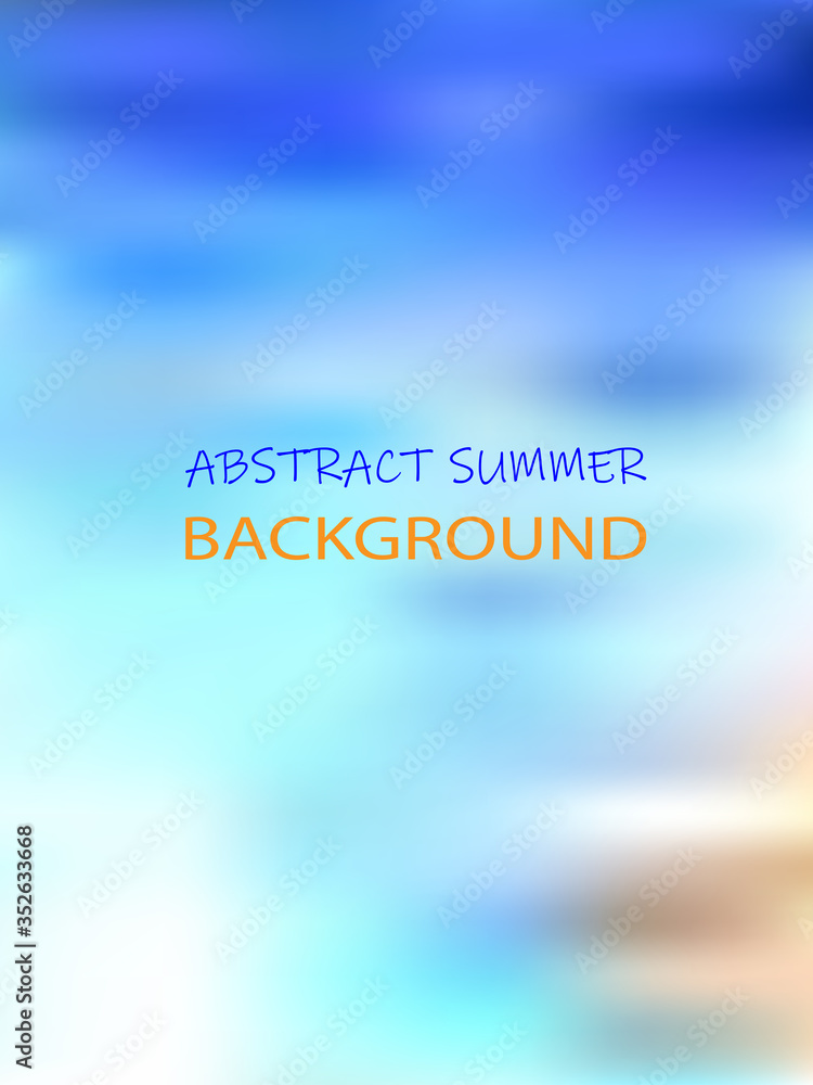 Vector blurred beach background, water of different delicate shades Vector blurred beach background, water of different delicate shades