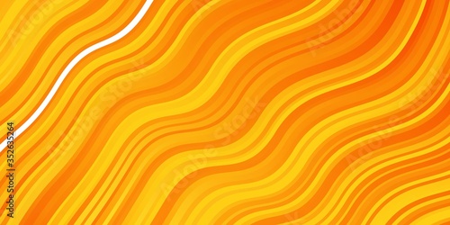 Light Orange vector layout with curves. Colorful illustration with curved lines. Pattern for websites, landing pages.