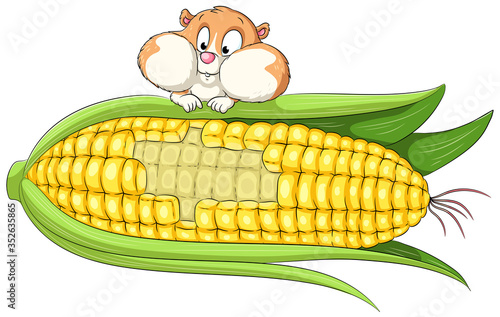 Niedlicher Hamster - Vektor-Illustration