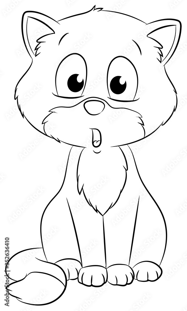 Obraz premium Niedliche Katze - Vektor-Illustration