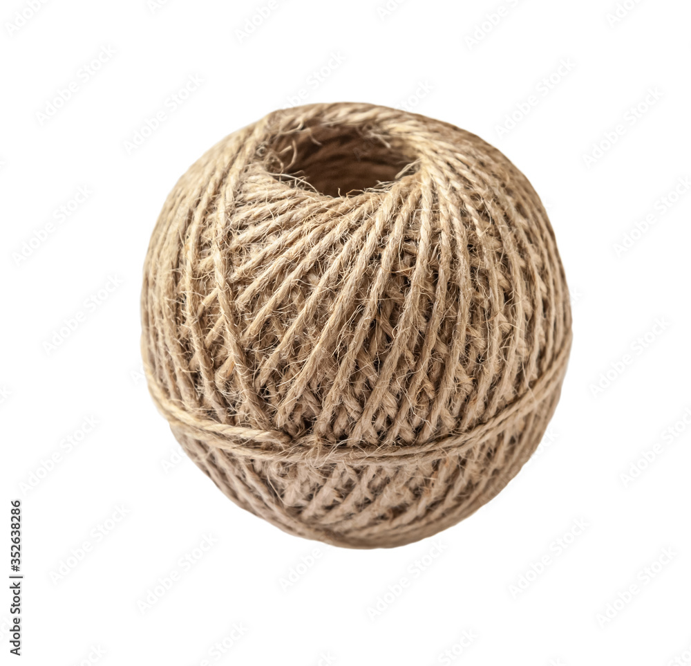 skein of jute rope isolated on white skein of jute rope isolated on white