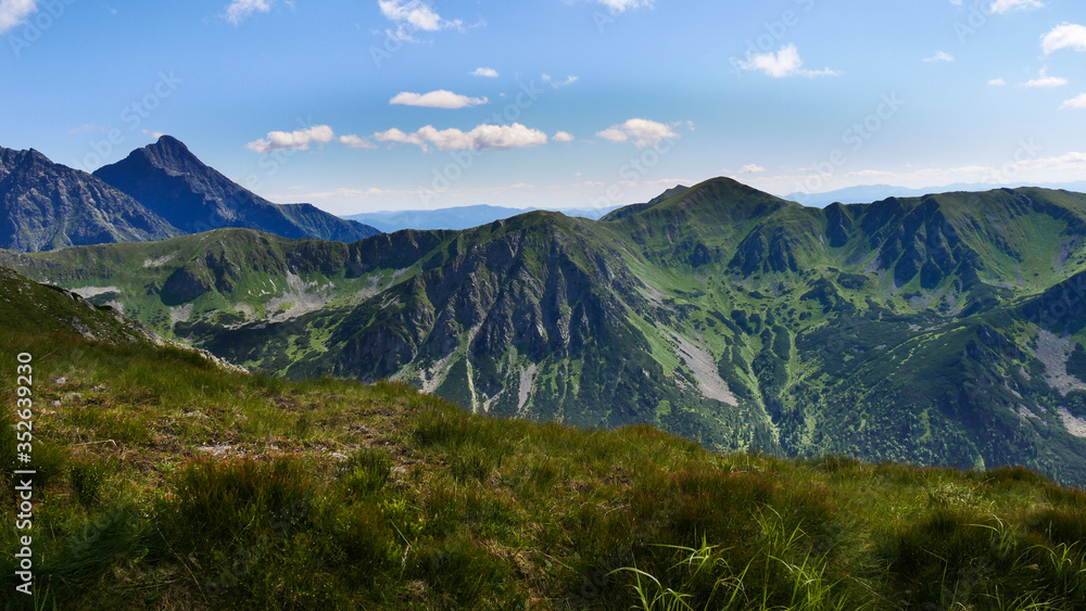 mountain landscape with blue sky