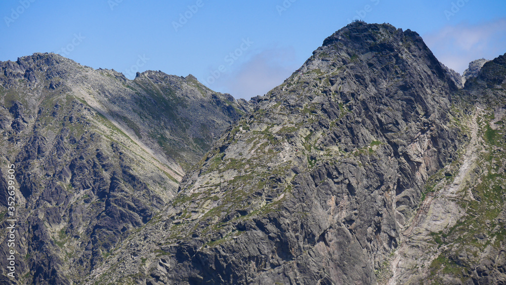 mountain landscape with blue sky