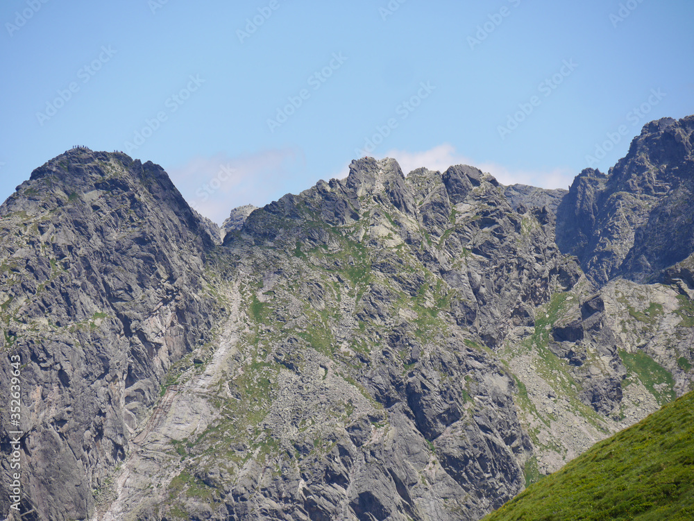 mountain landscape with blue sky