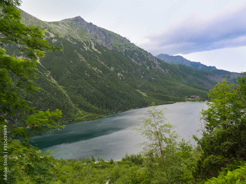lake and mountains
