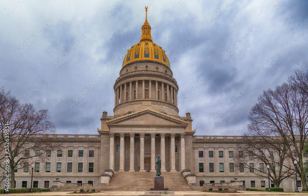 Charleston West Virginia - State Capitol Building with the clouds.