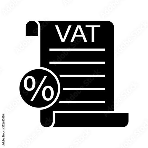 VAT taxes outline vector icon. Value Added Tax simple line illustration sign. inear style sign for mobile 
concept and web design.