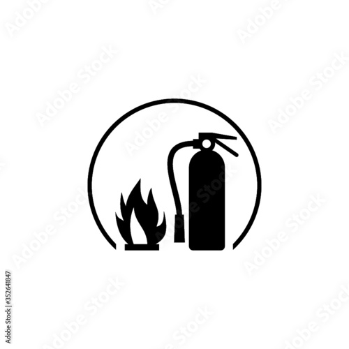 Fire extinguisher icon. Fire protection symbol sign isolated on white background