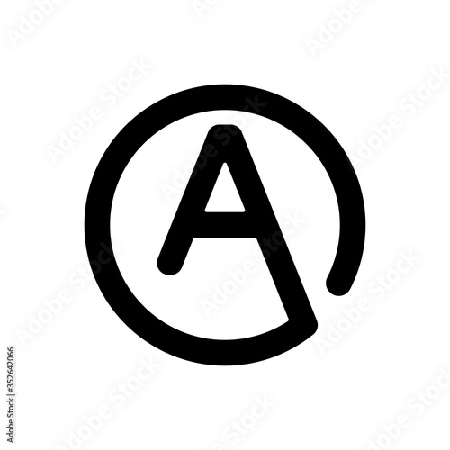 Free Download A outline icon. Symbol, logo illustration for mobile concept and web design. - GFXLoad
