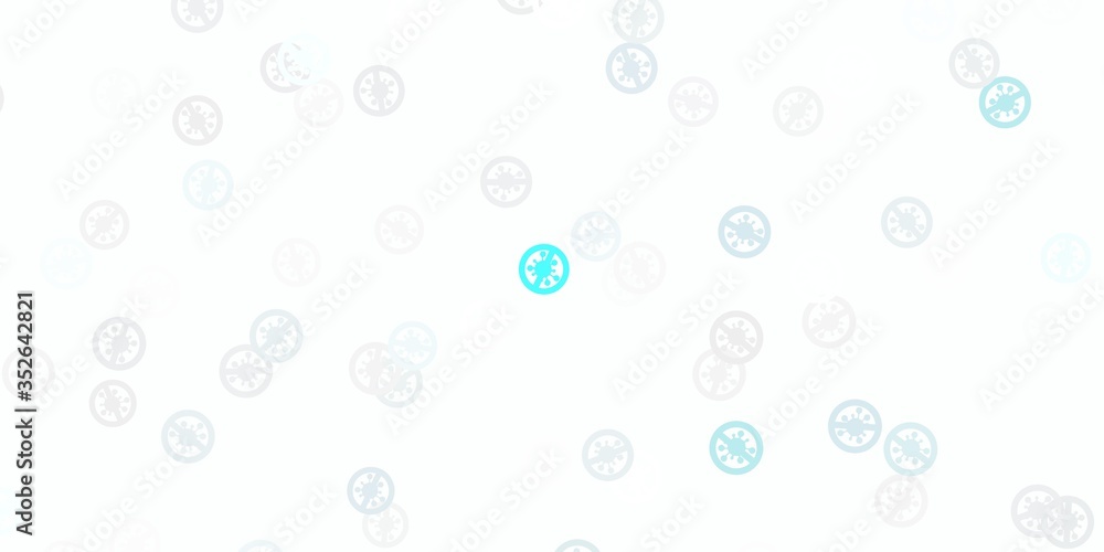 Light pink, blue vector template with flu signs. Light pink, blue vector template with flu signs.