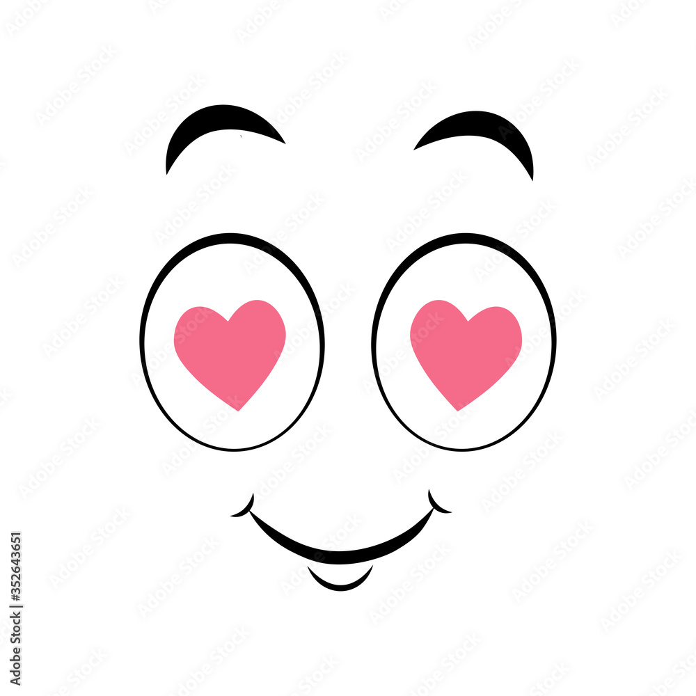 Cartoon faces. Expressive eyes and mouth character expressions. Caricature comic emotions or emoticon doodle. Isolated vector illustration icon Cartoon faces. Expressive eyes and mouth character expressions. Caricature comic emotions or emoticon doodle. Isolated vector illustration icon