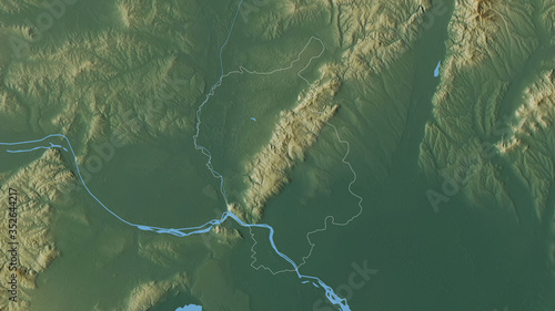 Photography Bratislavský, Slovakia - outlined. Relief