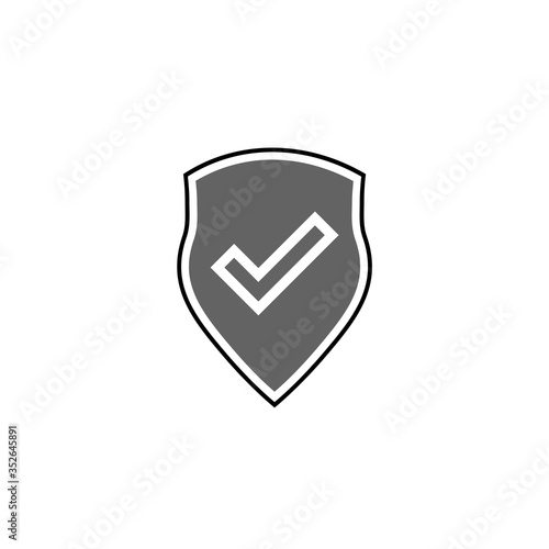 Shield icon isolated on white background Free Download Shield icon isolated on white background - GFXLoad