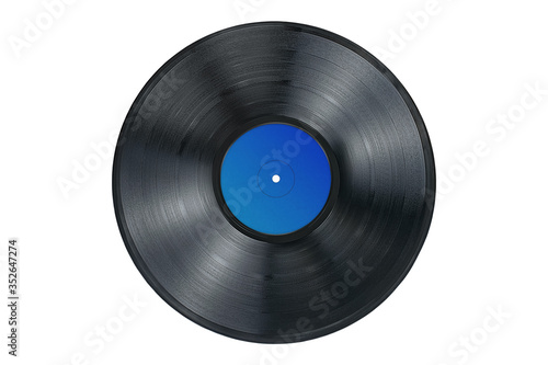 Bilde på lerret Vinyl record on white background, isolated
