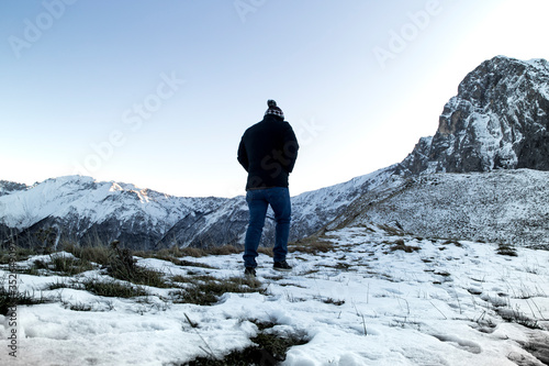 Man in the mountains