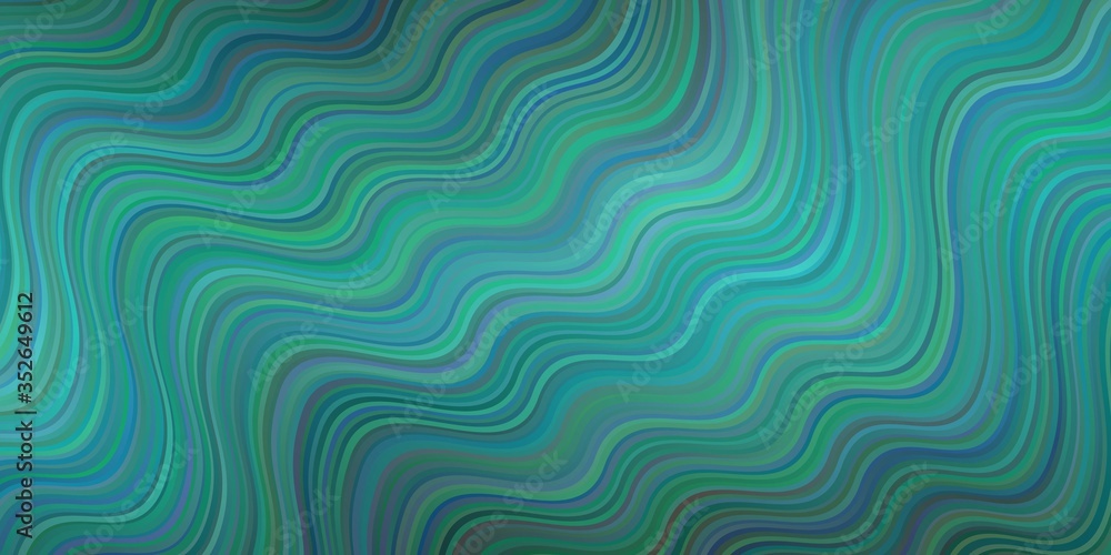 Dark Green vector pattern with wry lines.