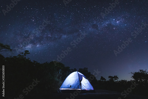 Tent at Night Milky Way 