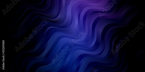 Dark Pink, Blue vector backdrop with circular arc. Illustration in abstract style with gradient curved.  Template for cellphones.