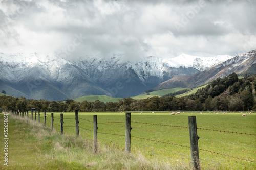 Approaching the Southern Alps of New Zealand