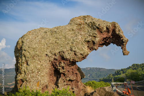 Famous elephant's rock close to Castelsardo on Sardinia