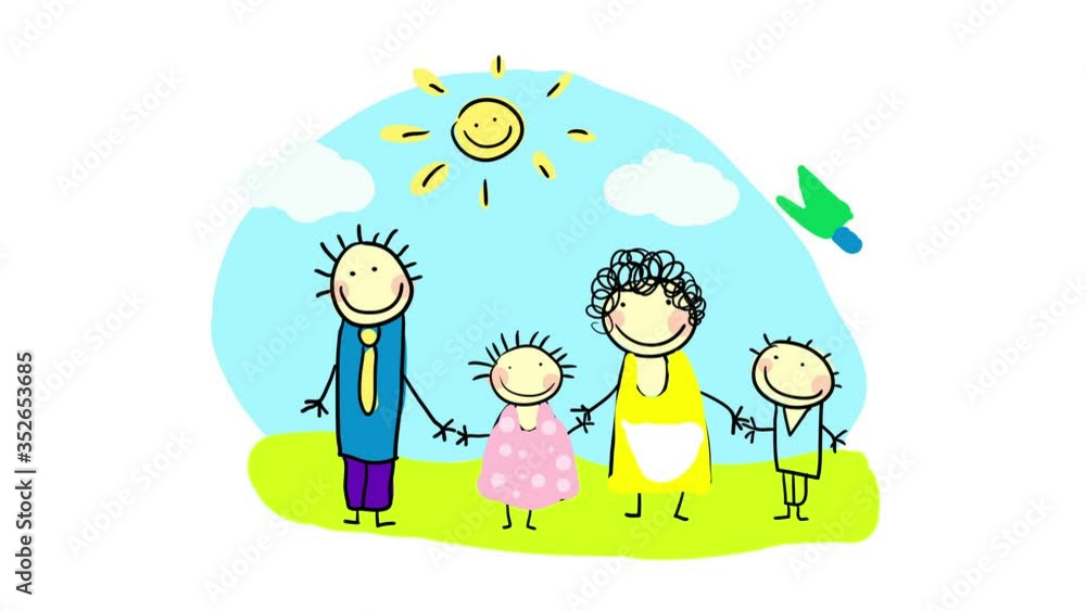 little kids portrait of a traditional nuclear family of four with businessman father the housewife wearing apron with boy and girl all smiling on beautiful lawn little kids portrait of a traditional nuclear family of four with businessman father the housewife wearing apron with boy and girl all smiling on beautiful lawn