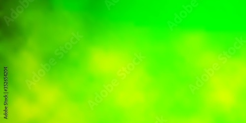 Light Green vector template with sky, clouds. Abstract colorful clouds on gradient illustration. Template for websites.