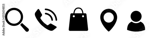 Online shopping icons. Shopping, e-commerce, e-business icons set for web development apps and websites. Flat style - stock vector.