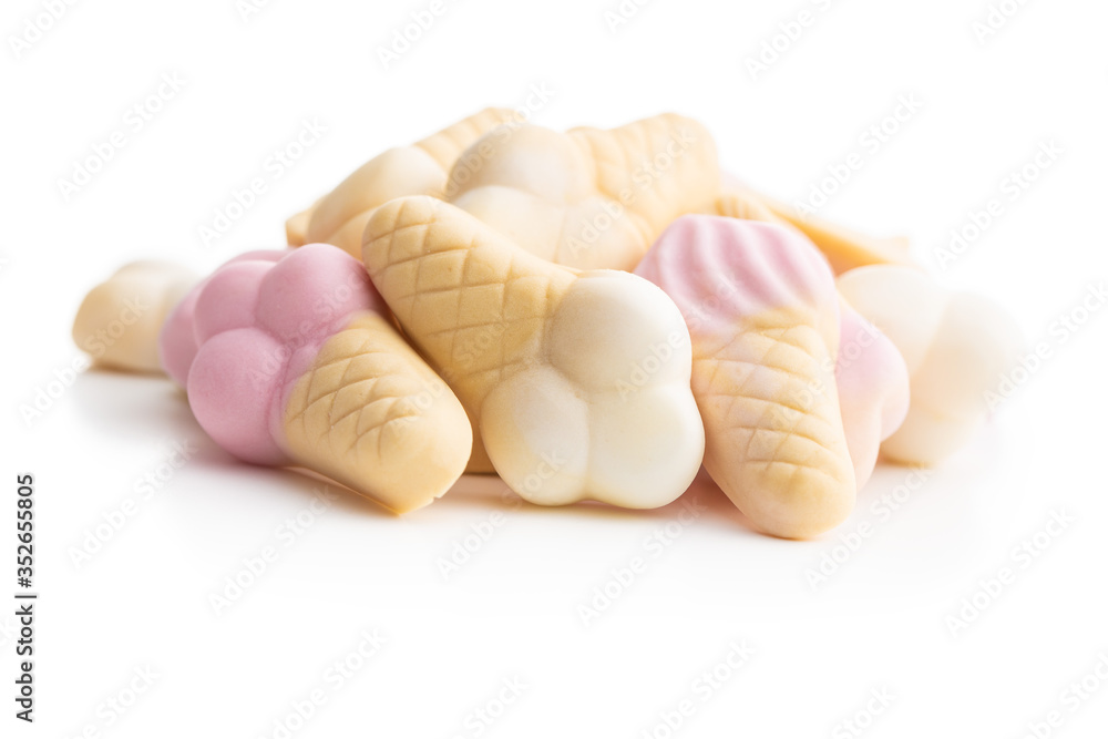Jelly candy shape ice cream. Gummy bonbons. Jelly candy shape ice cream. Gummy bonbons.