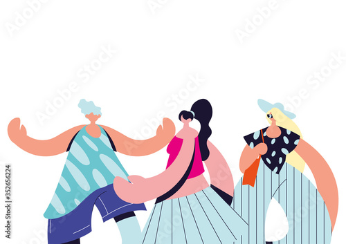 Urban people with casual cloth vector design
