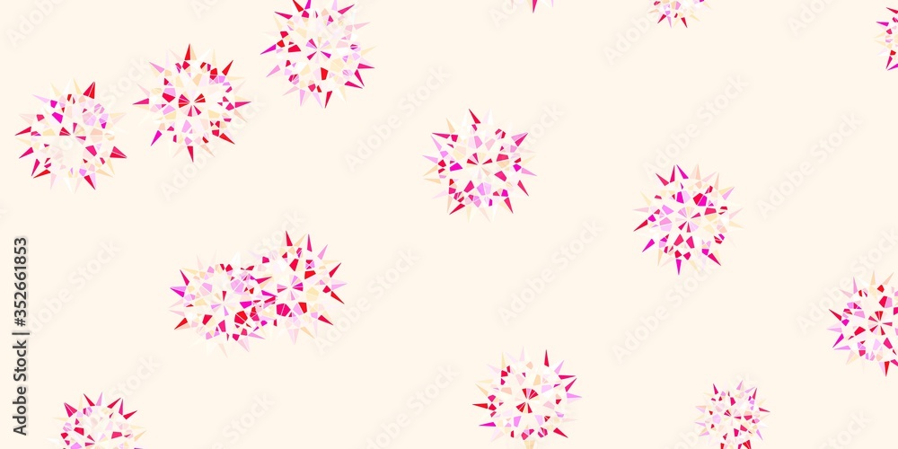 Light Pink, Yellow vector natural artwork with flowers.