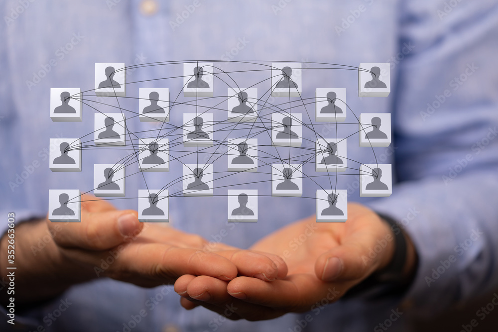 organization chart team concept networking group organization chart team concept networking group