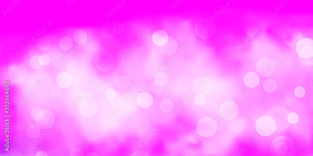 Light Pink vector background with circles. Colorful illustration with gradient dots in nature style. Design for your commercials.