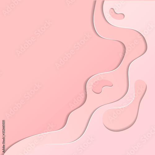 Abstract paper cut Square banner