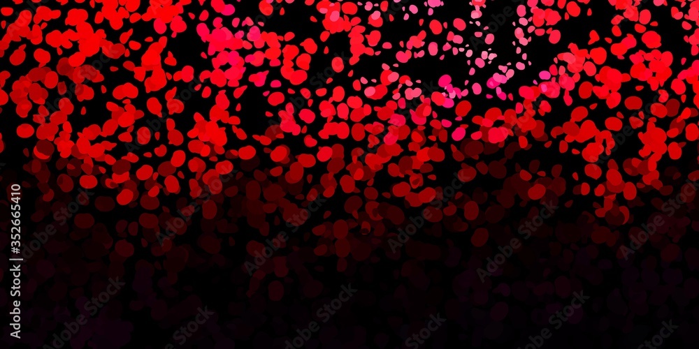 Dark pink, red vector texture with memphis shapes.