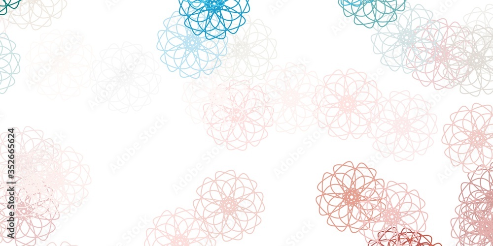 Light Pink, Green vector natural artwork with flowers. Light Pink, Green vector natural artwork with flowers.