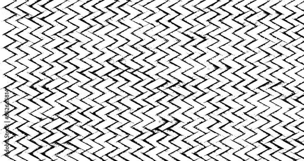 Fototapeta premium Rough texture. Worn down wallpaper pattern design. Broken plaster grunge damask effect. Distressed overlay texture design. Vector illustration. Eps10.