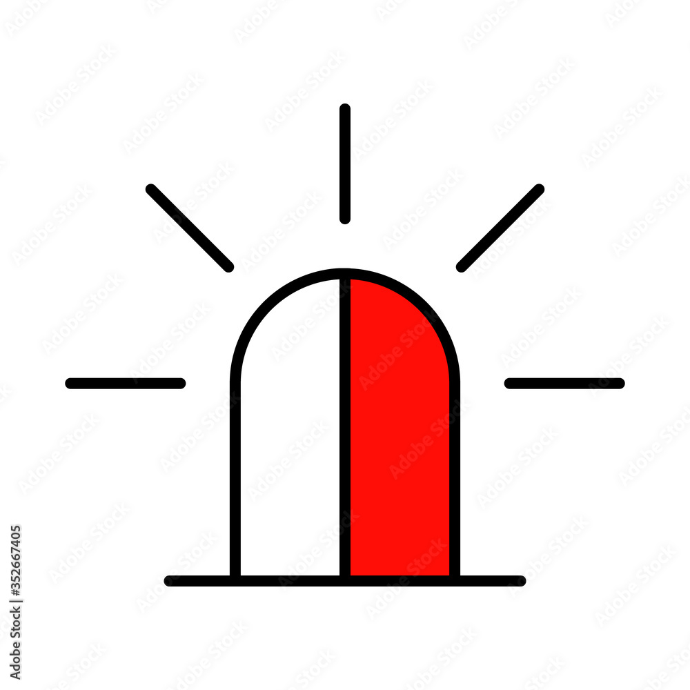 siren, simple linear icon. vector illustration. siren, simple linear icon. vector illustration.