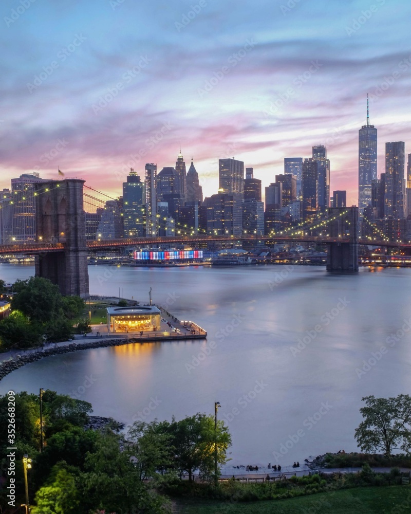 New York Beautiful Sunset. Photo From Dumbo Brooklyn.