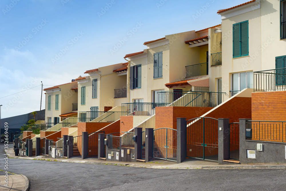Modern apartment residential buildings Madeira