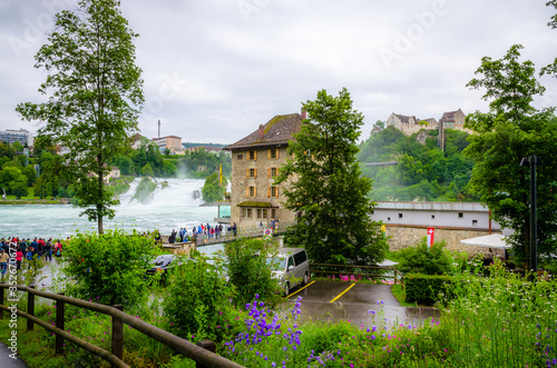 Beautiful Rhein waterfall, Schaffhausen, Canton Schaffhausen, Switzerland, Europe