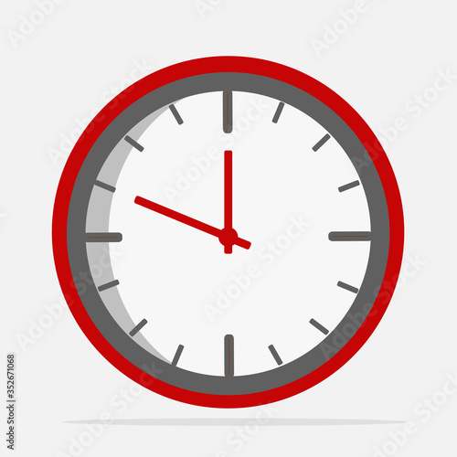 Clock icon isolated on white background. Vector illustration. Eps 10
